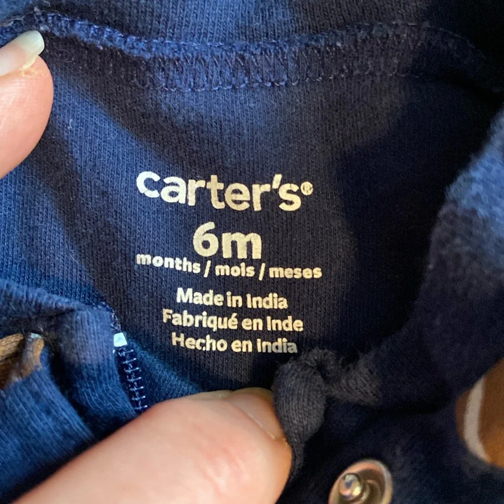 Carter’s 2 Infant Size 6 Months Boys Outfits Playsuits Football & Stripes